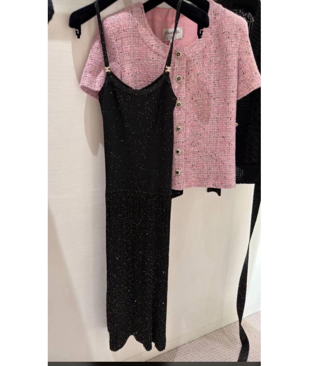 CHANEL Черное шелковое повседневное платье, фото 6