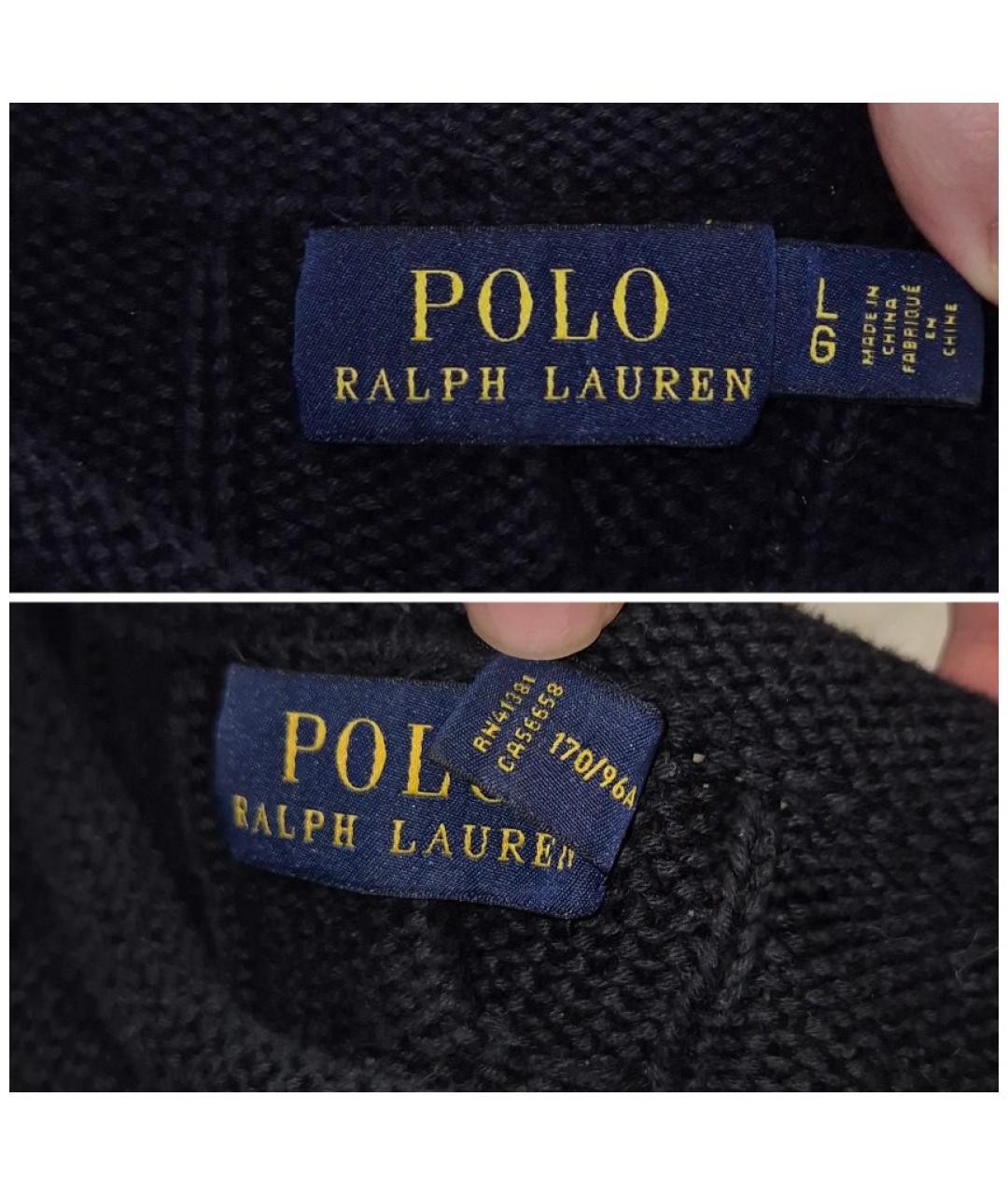 POLO RALPH LAUREN Черный хлопковый джемпер / свитер, фото 5