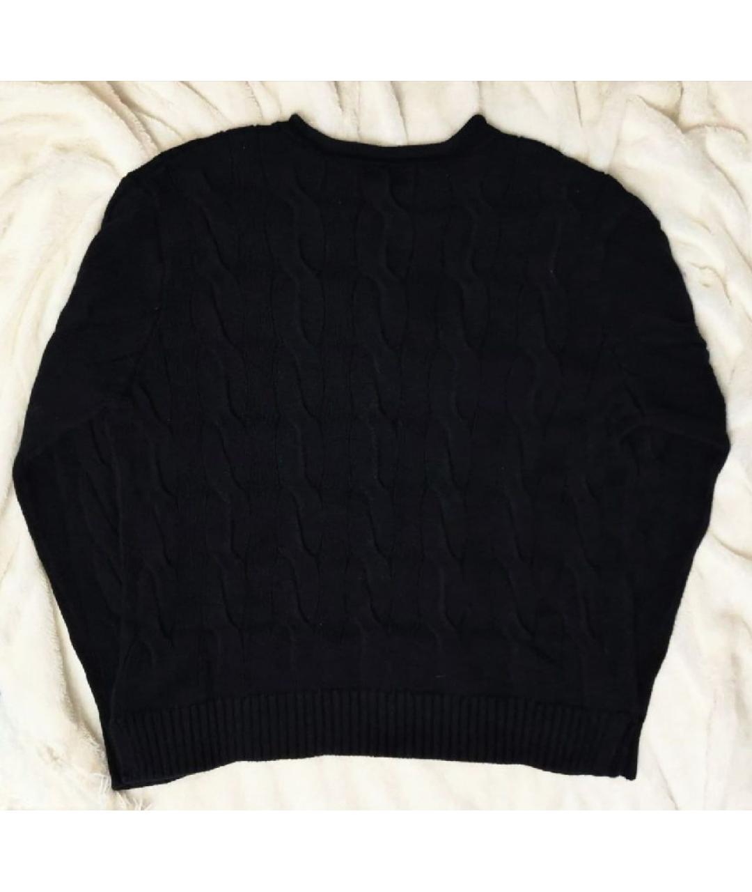 POLO RALPH LAUREN Черный хлопковый джемпер / свитер, фото 2