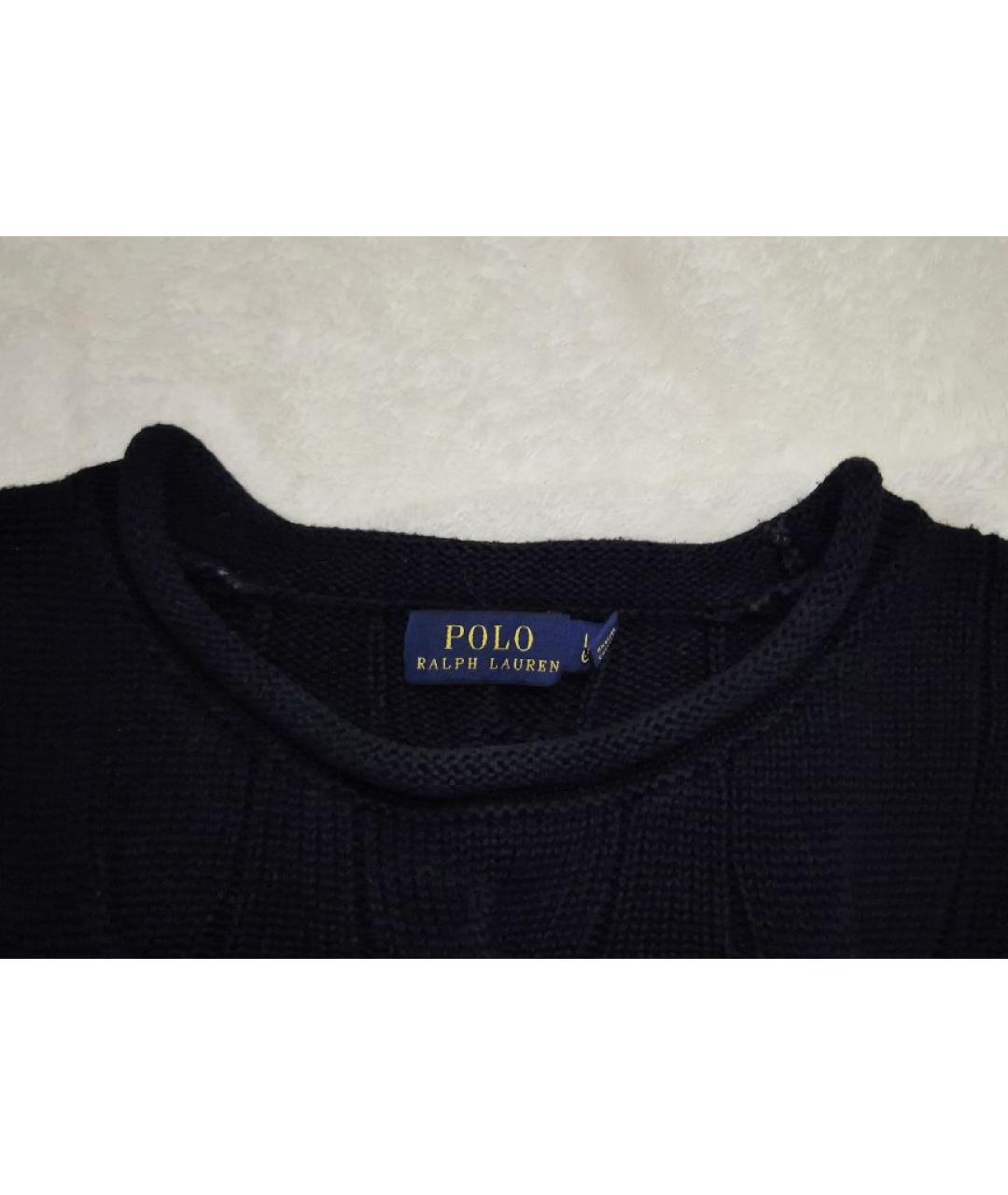 POLO RALPH LAUREN Черный хлопковый джемпер / свитер, фото 4