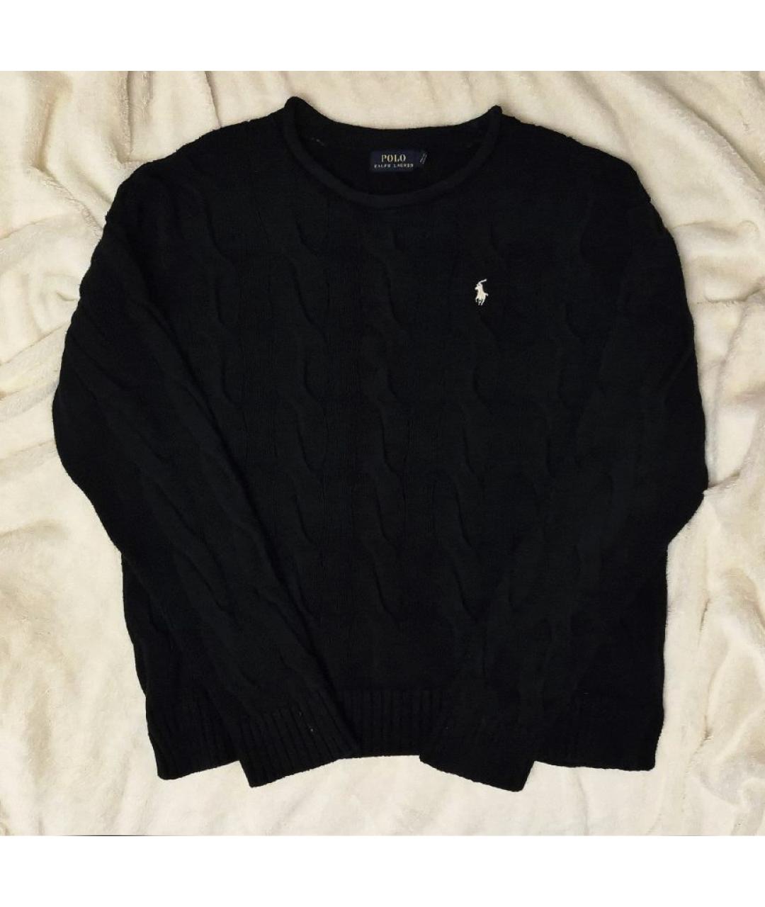 POLO RALPH LAUREN Черный хлопковый джемпер / свитер, фото 9