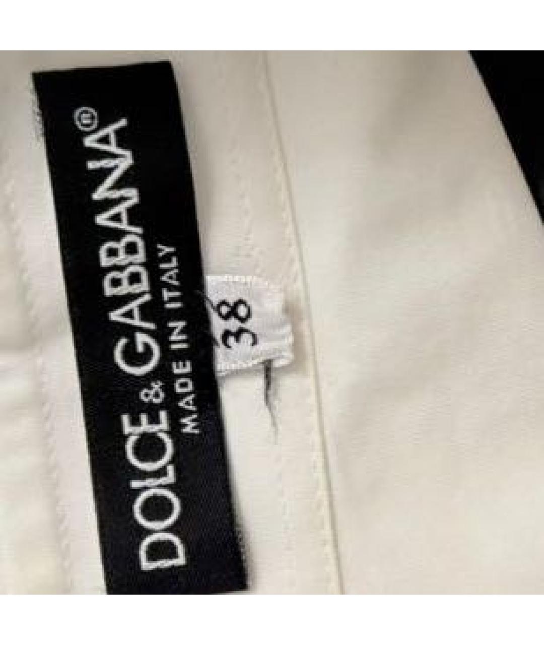 DOLCE&GABBANA Белая хлопковая блузы, фото 5