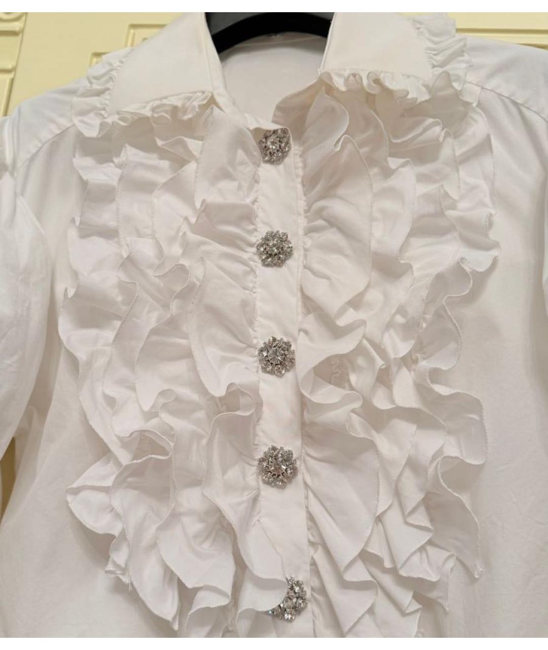 DOLCE&GABBANA Белая хлопковая блузы, фото 3