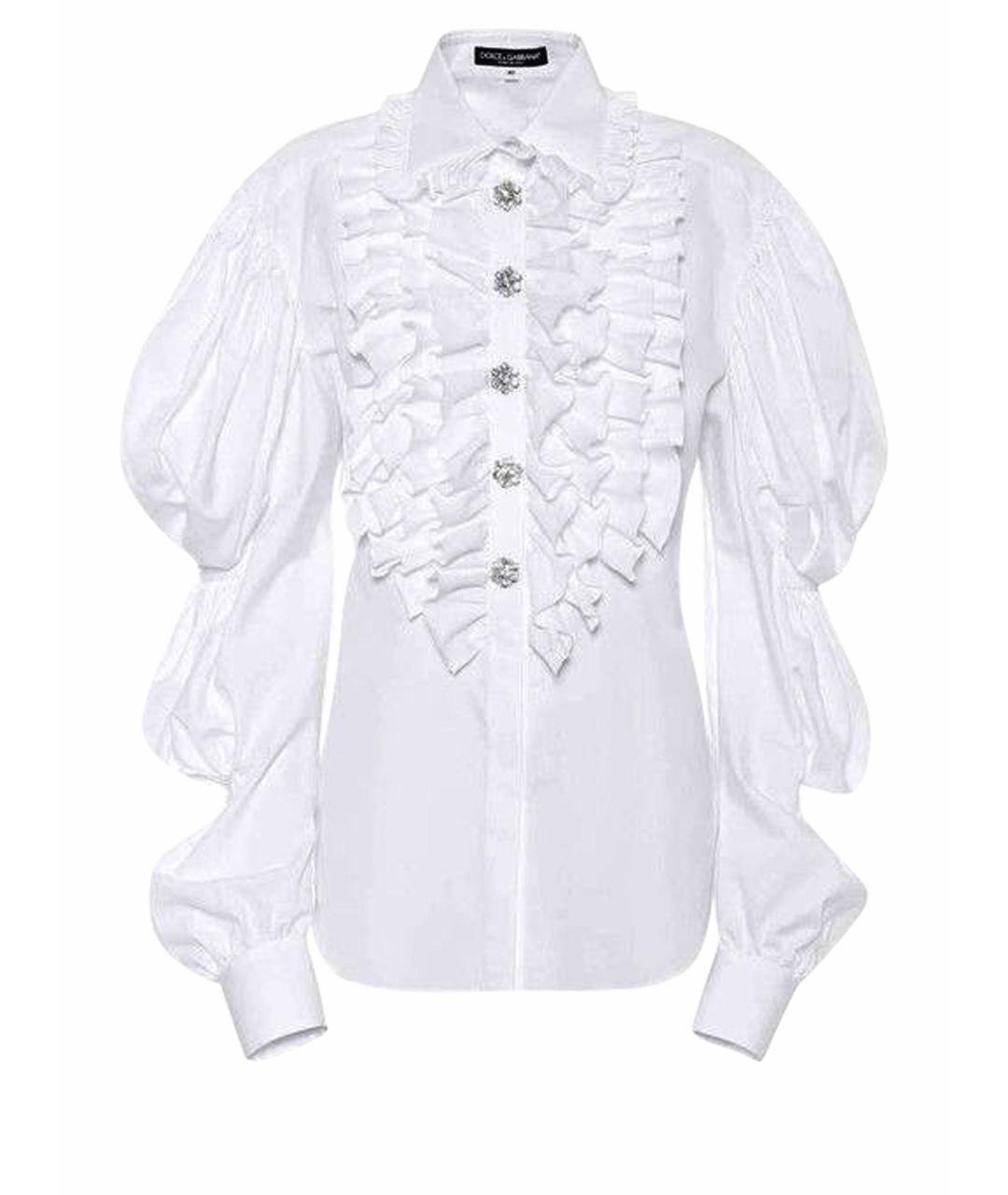 DOLCE&GABBANA Белая хлопковая блузы, фото 1