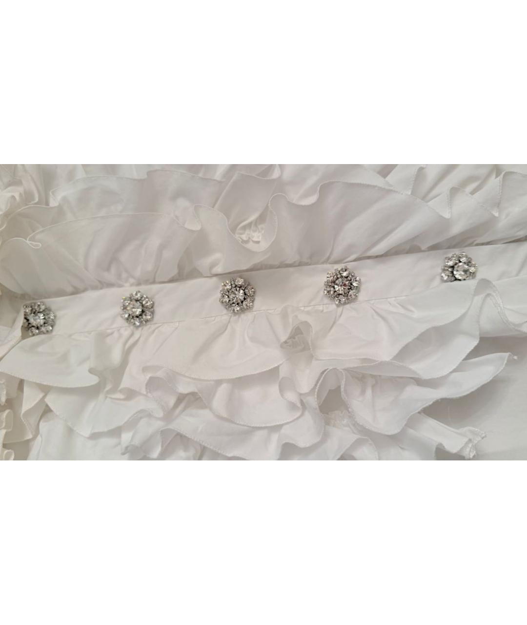 DOLCE&GABBANA Белая хлопковая блузы, фото 4