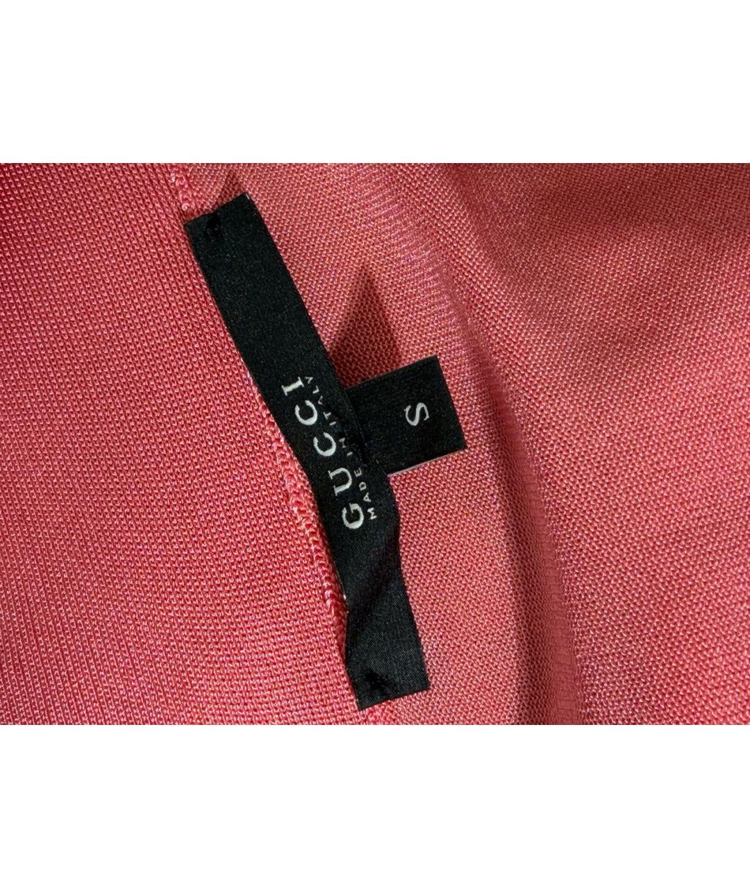 GUCCI Коралловая вискозная блузы, фото 3