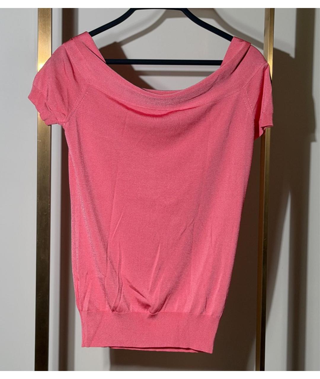 GUCCI Коралловая вискозная блузы, фото 2