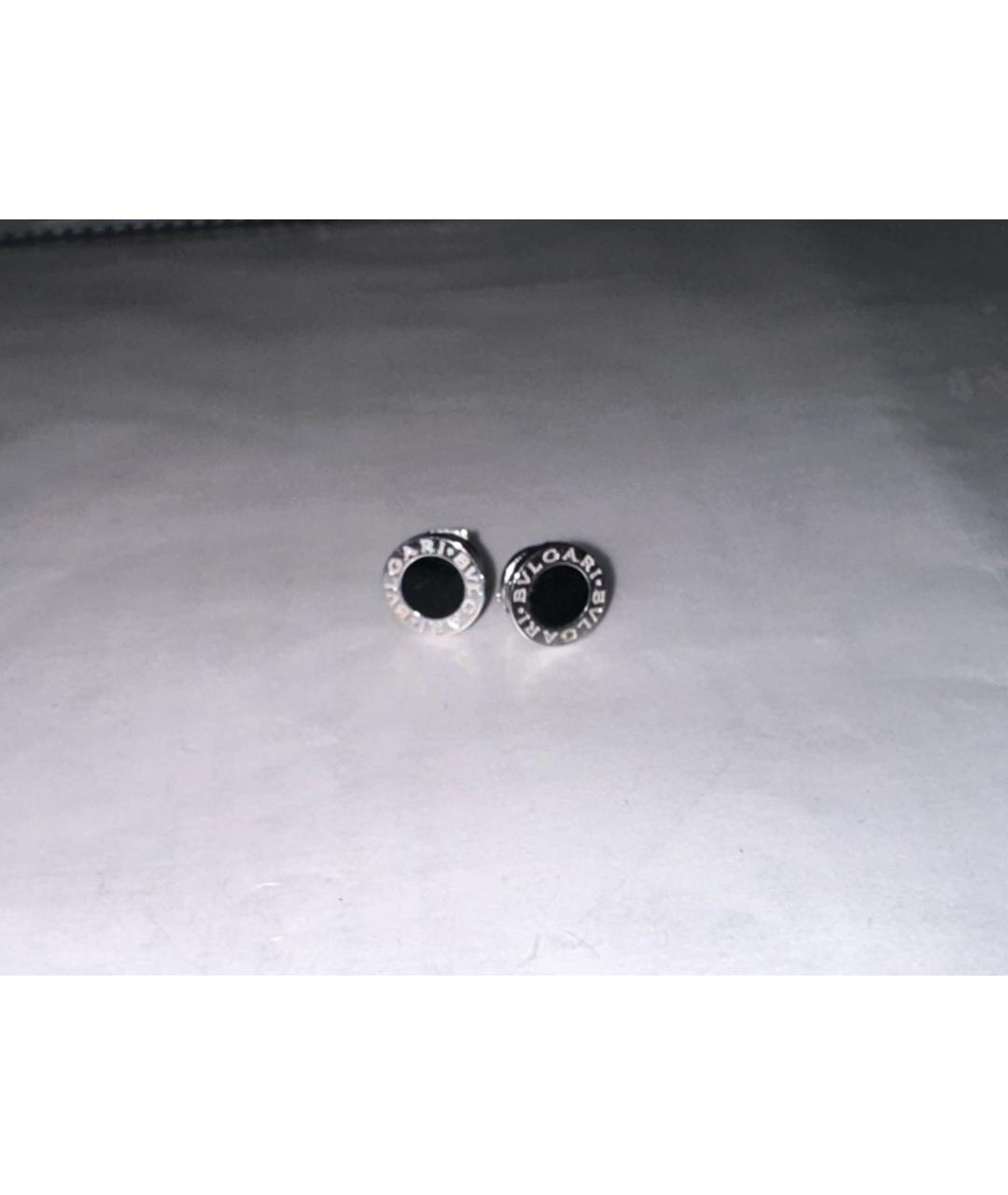 BVLGARI Черные серьги из белого золота, фото 3