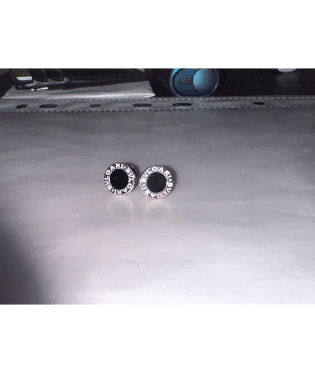 BVLGARI Черные серьги из белого золота, фото 2