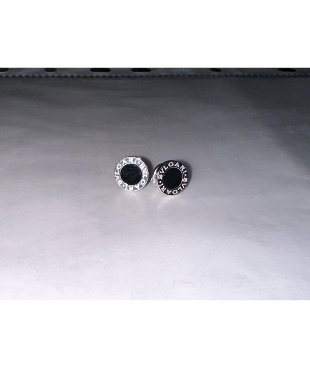 BVLGARI Черные серьги из белого золота, фото 4