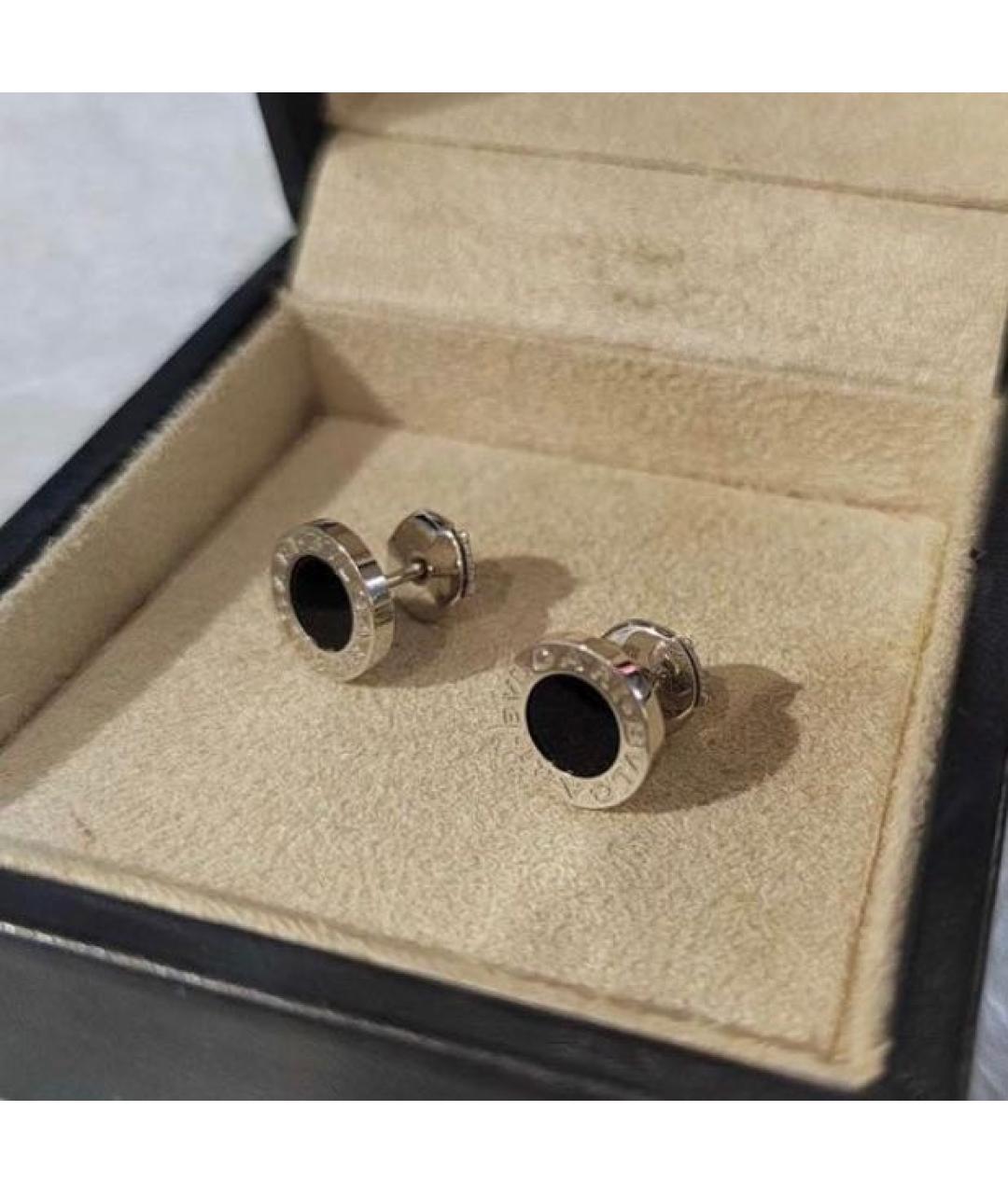 BVLGARI Черные серьги из белого золота, фото 5