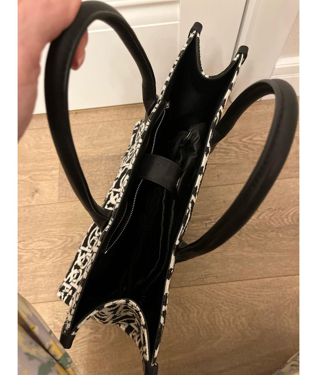 PINKO Черная жаккардовая сумка тоут, фото 4