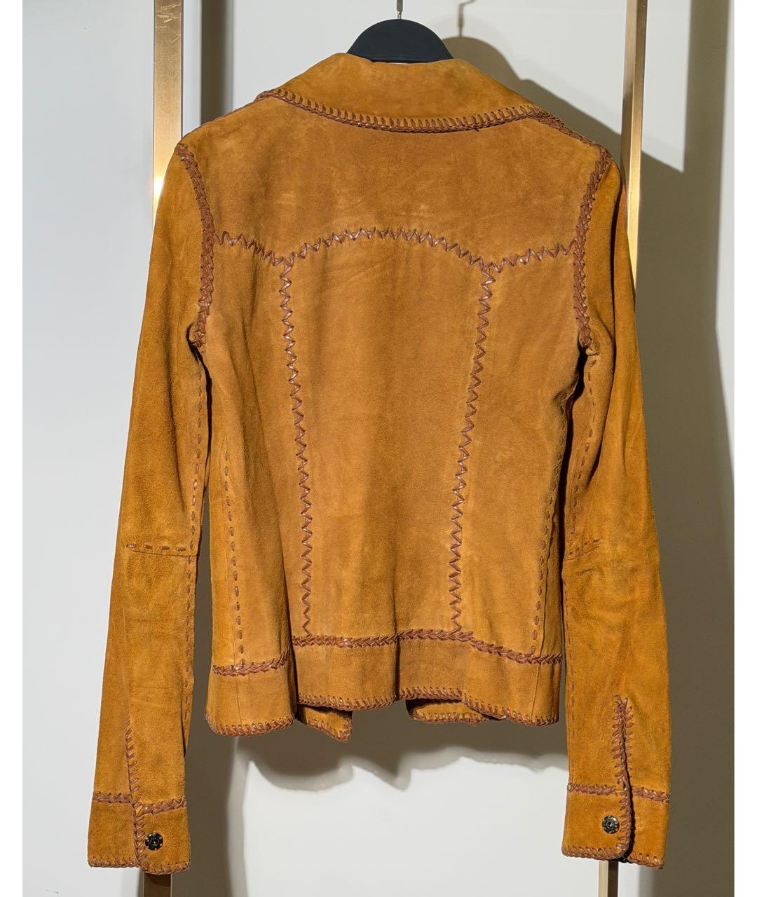 DOLCE&GABBANA Коричневый замшевый жакет/пиджак, фото 2