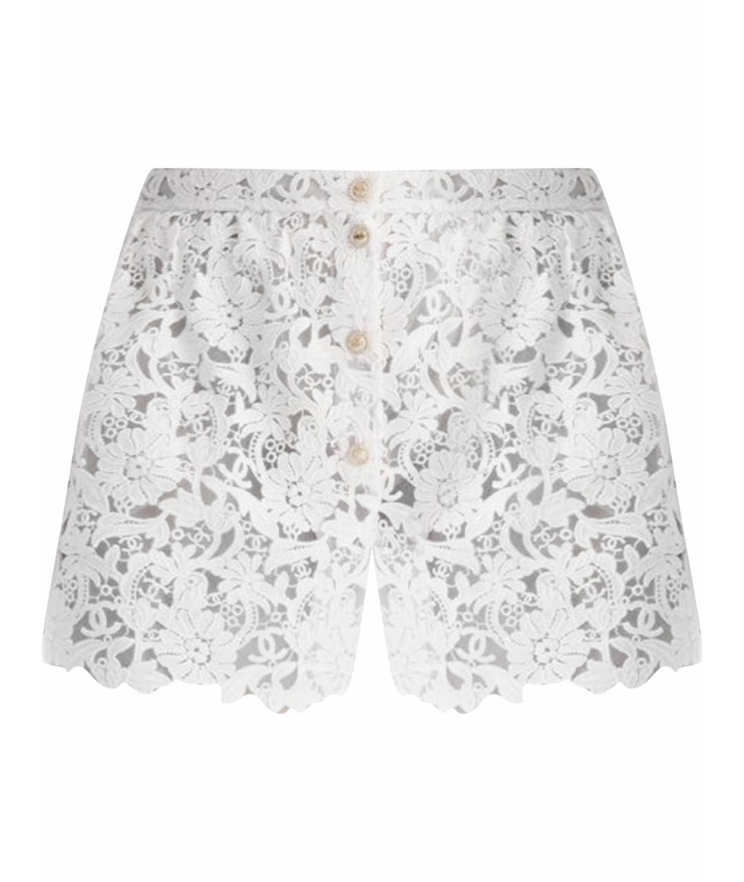 CHANEL Белые хлопковые шорты, фото 1