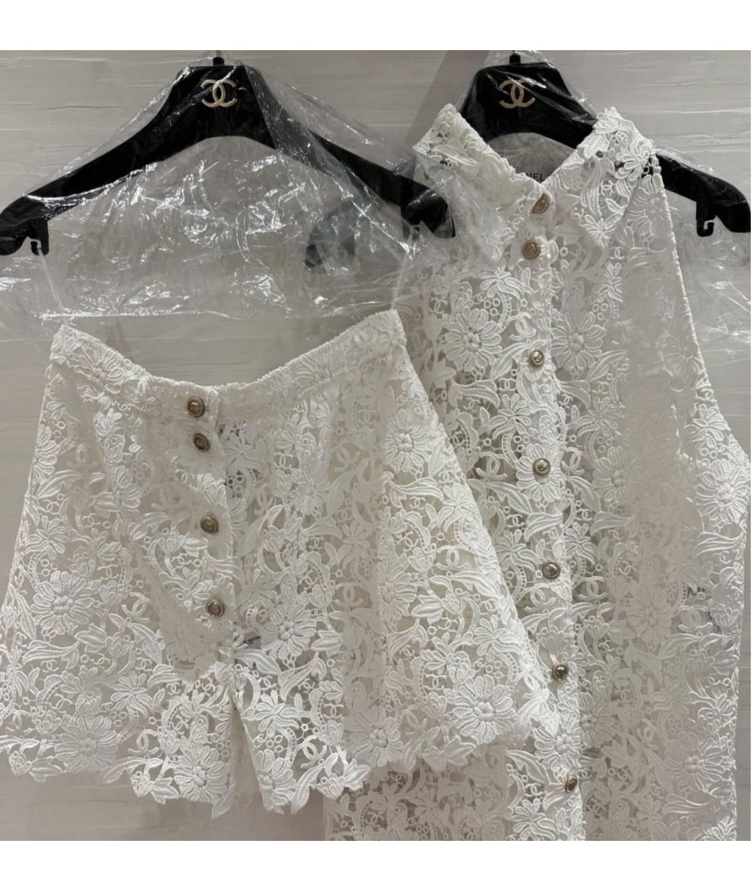 CHANEL Белые хлопковые шорты, фото 6