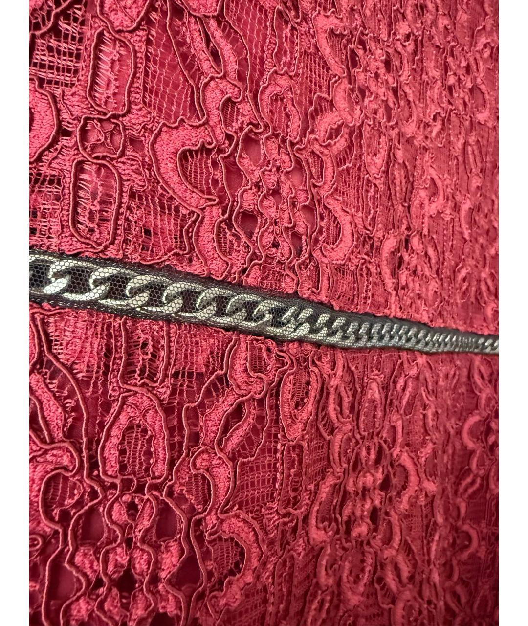 PINKO Бордовое вискозное вечернее платье, фото 4