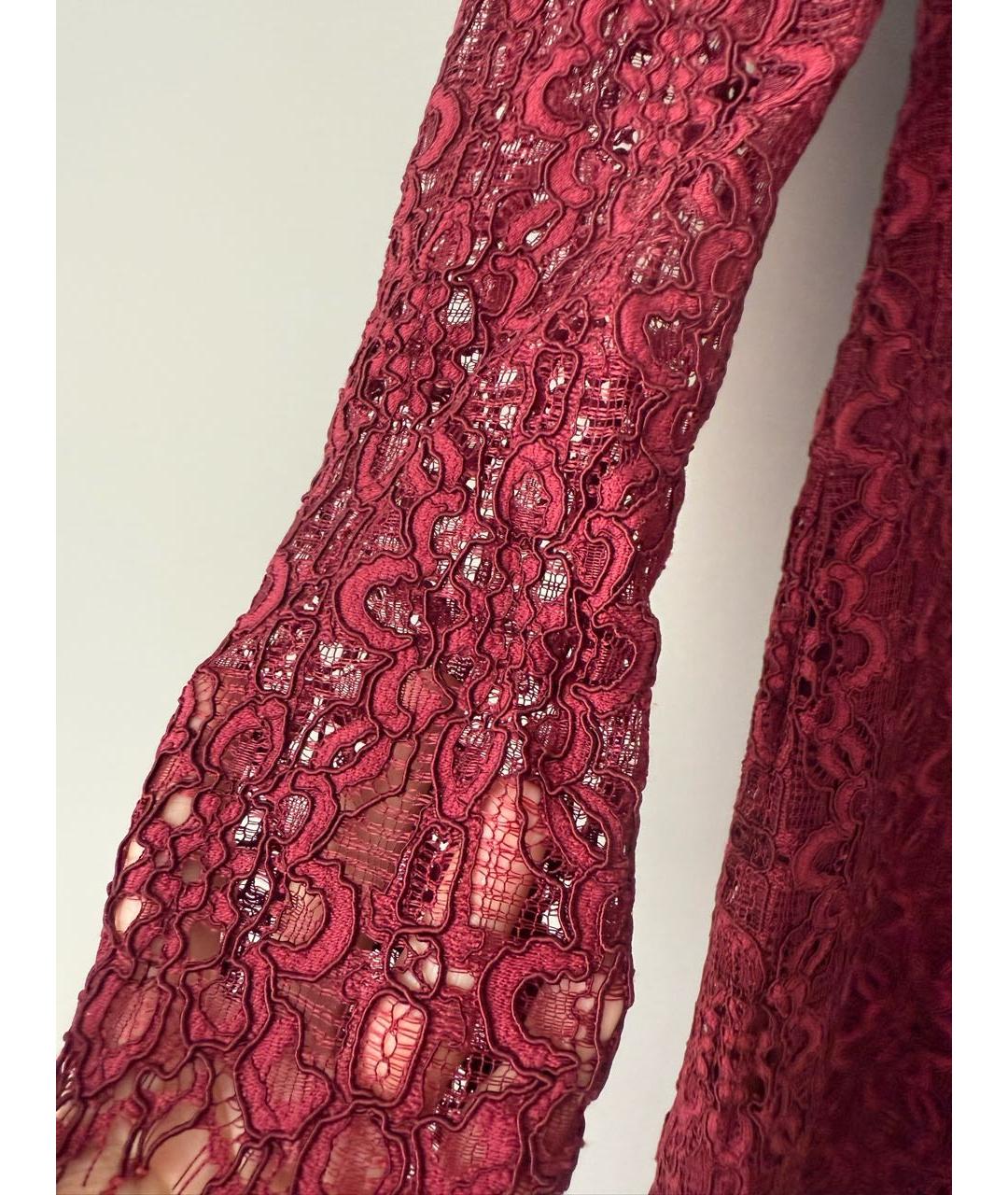PINKO Бордовое вискозное вечернее платье, фото 5