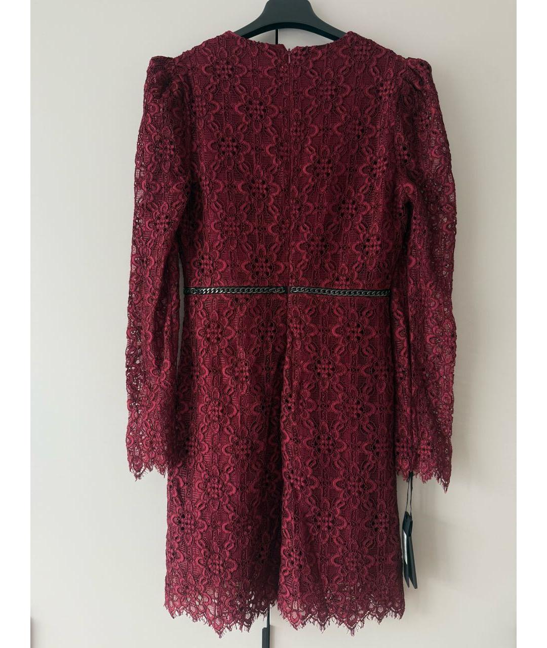 PINKO Бордовое вискозное вечернее платье, фото 2