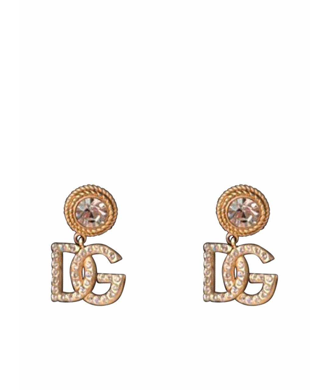 DOLCE&GABBANA Золотые металлические серьги, фото 1