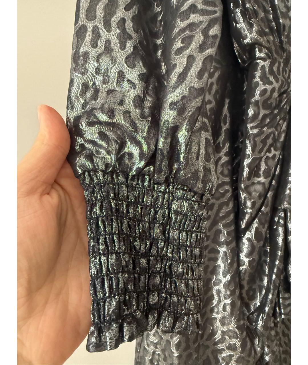 PINKO Серебряное полиэстеровое вечернее платье, фото 4