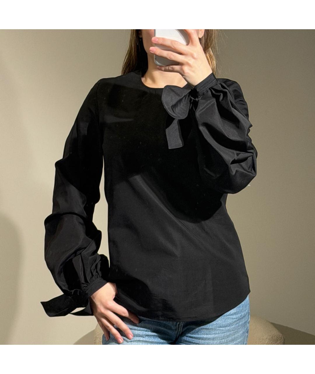 SAINT LAURENT Черная хлопковая блузы, фото 5