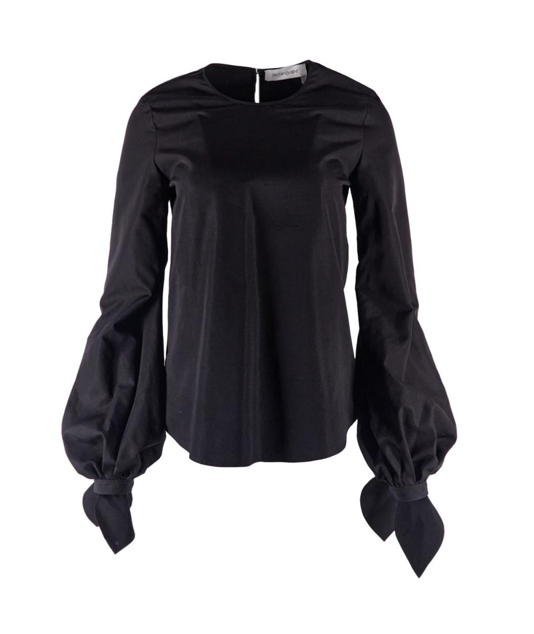 SAINT LAURENT Черная хлопковая блузы, фото 1