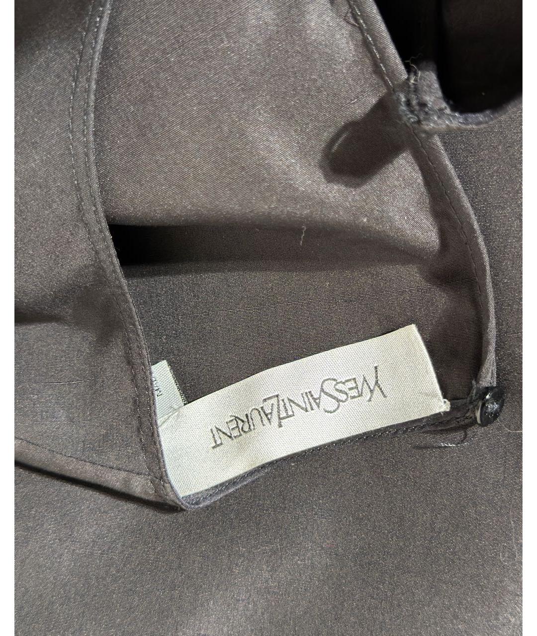 SAINT LAURENT Черная хлопковая блузы, фото 3