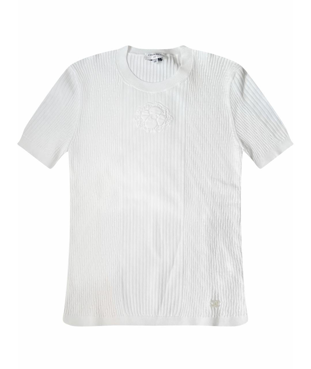 CHANEL Белый хлопковый джемпер / свитер, фото 1