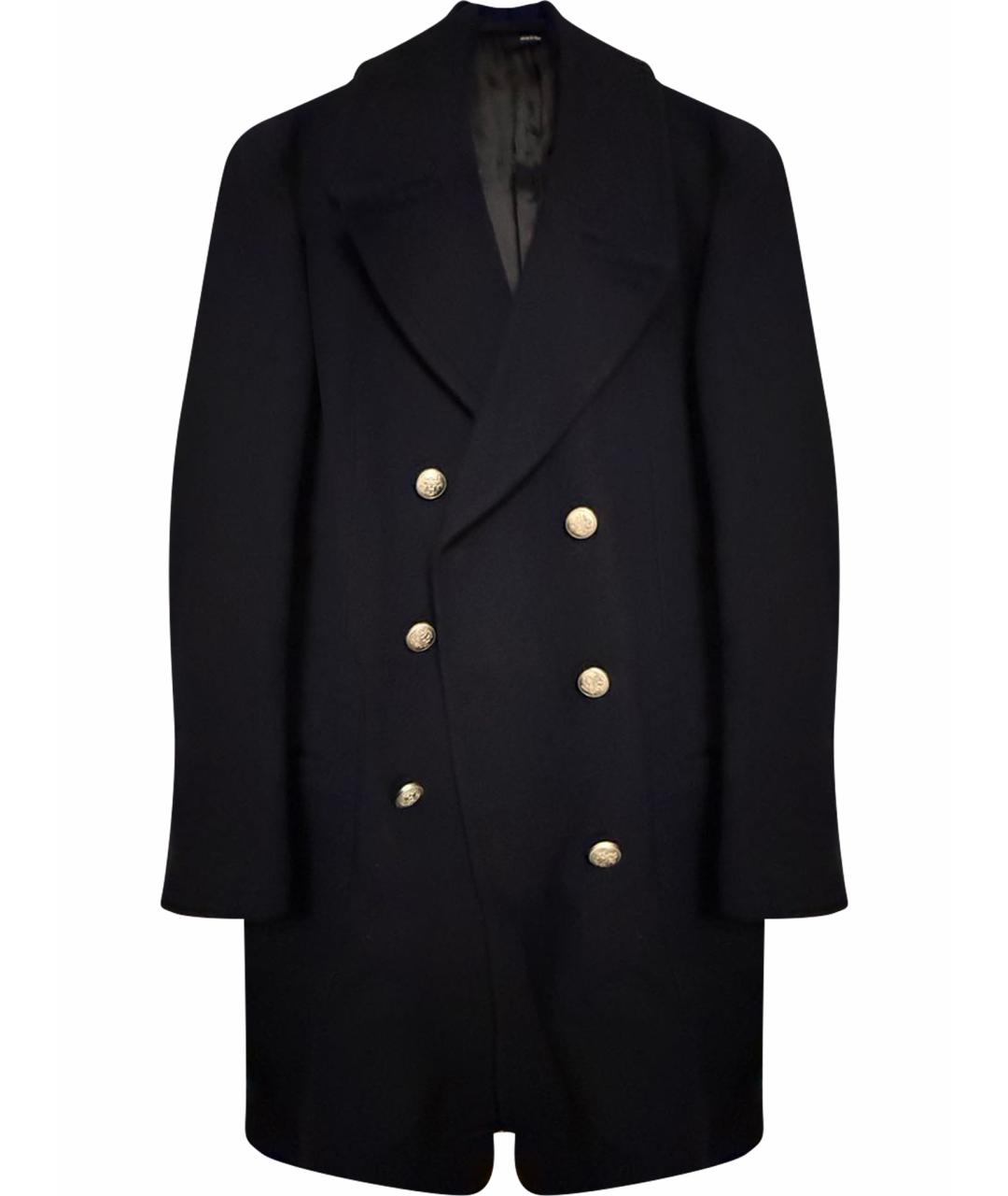 HERMES Темно-синее шерстяное пальто, фото 1