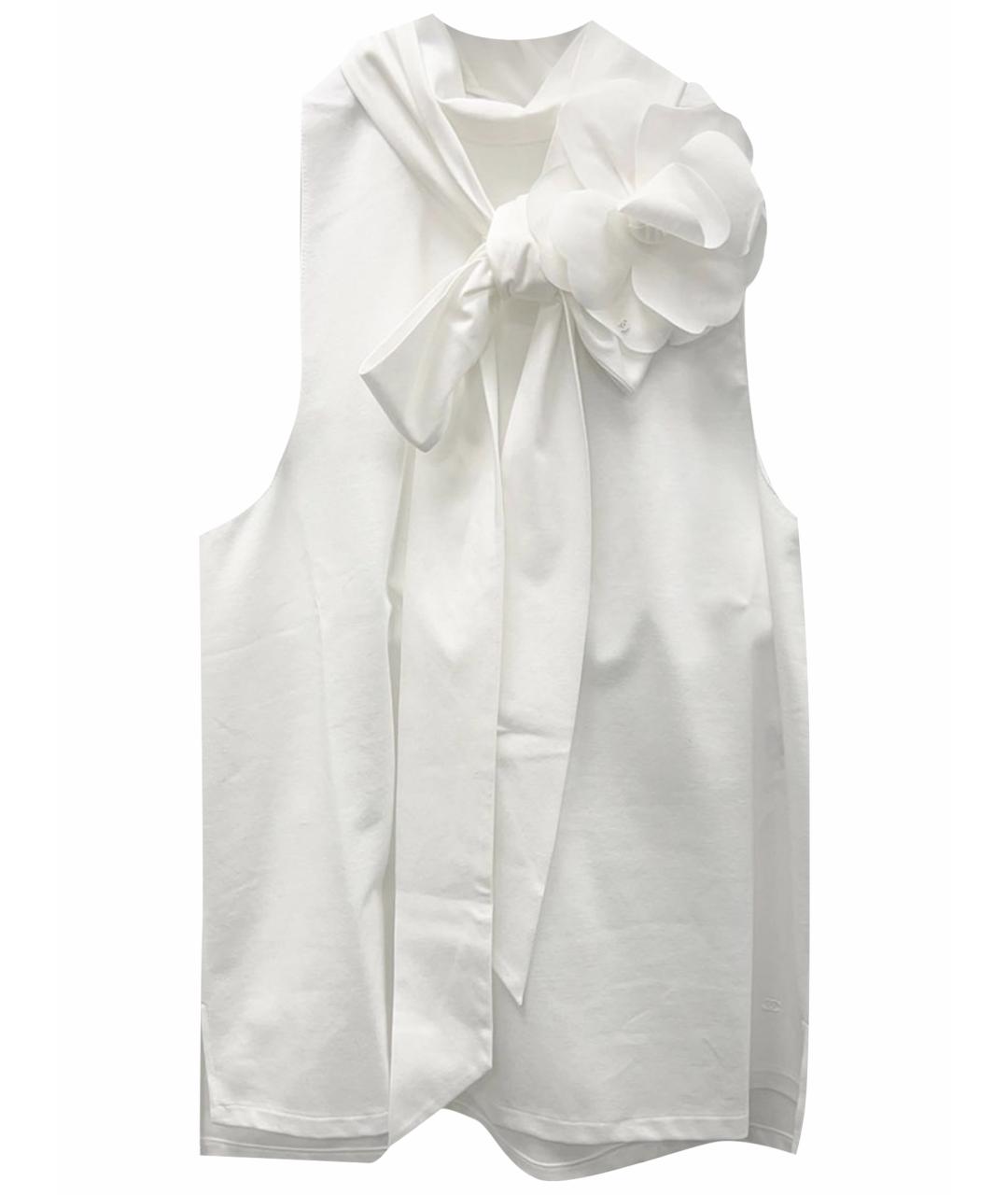 CHANEL Белая хлопковая блузы, фото 1