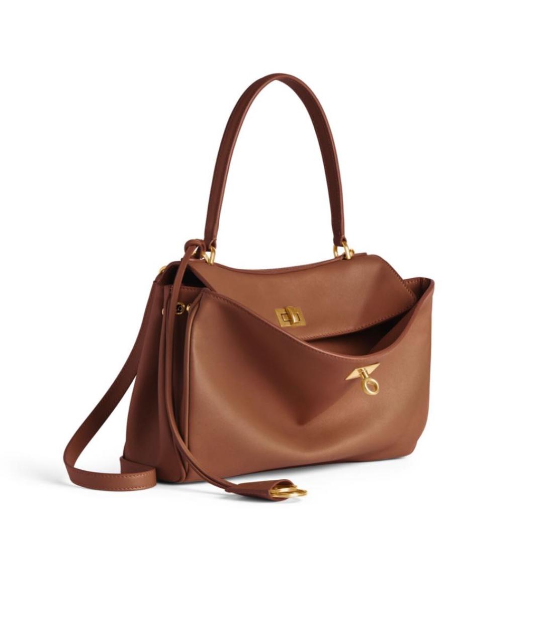 BALENCIAGA Коричневая кожаная сумка тоут, фото 2