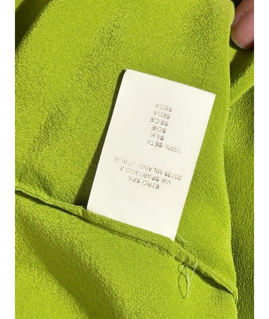 ETRO Зеленая шелковая блузы, фото 7