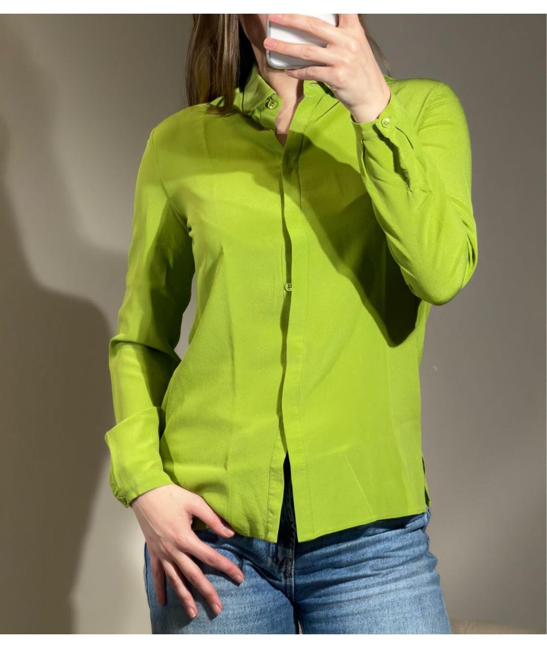 ETRO Зеленая шелковая блузы, фото 5