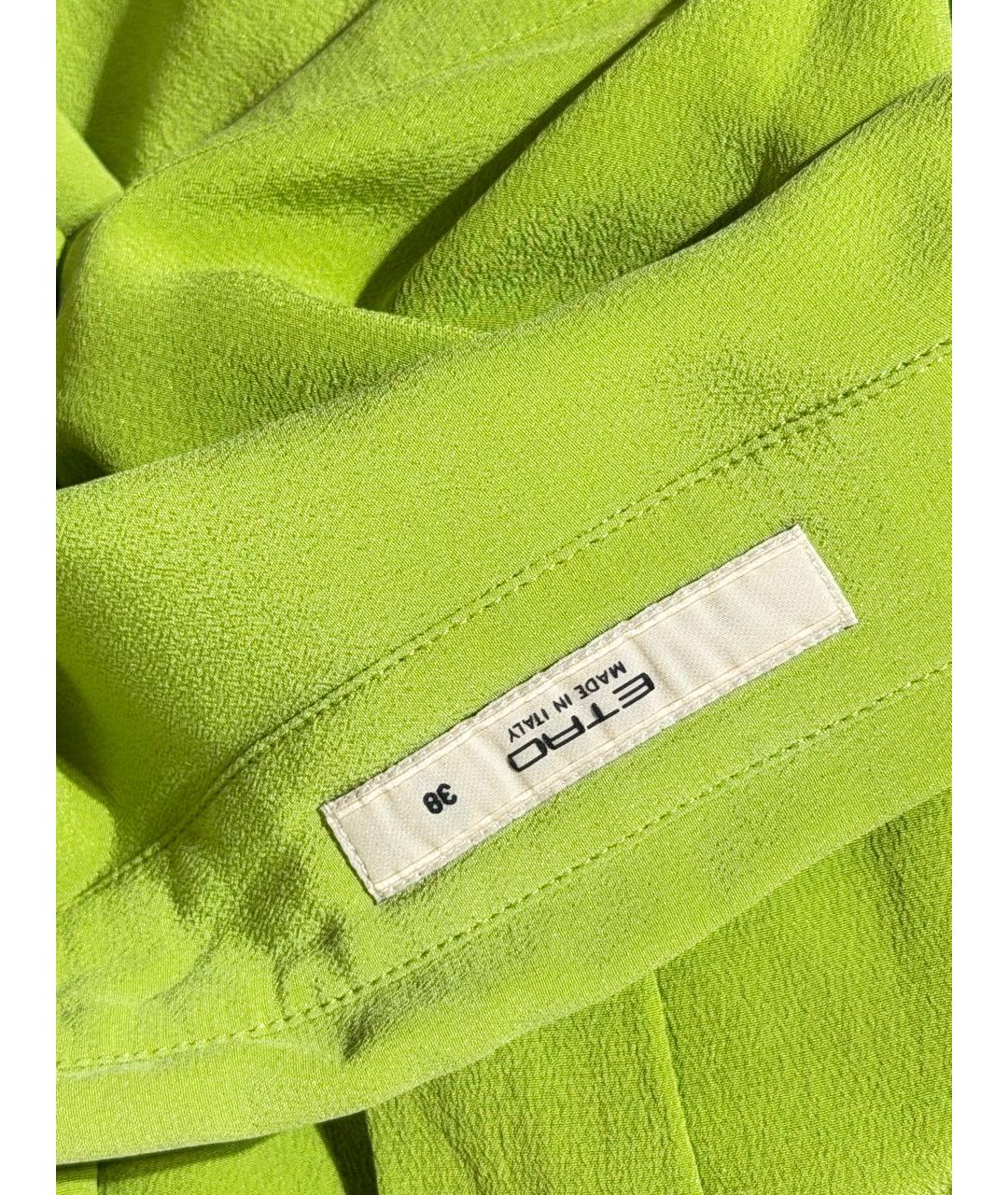 ETRO Зеленая шелковая блузы, фото 3