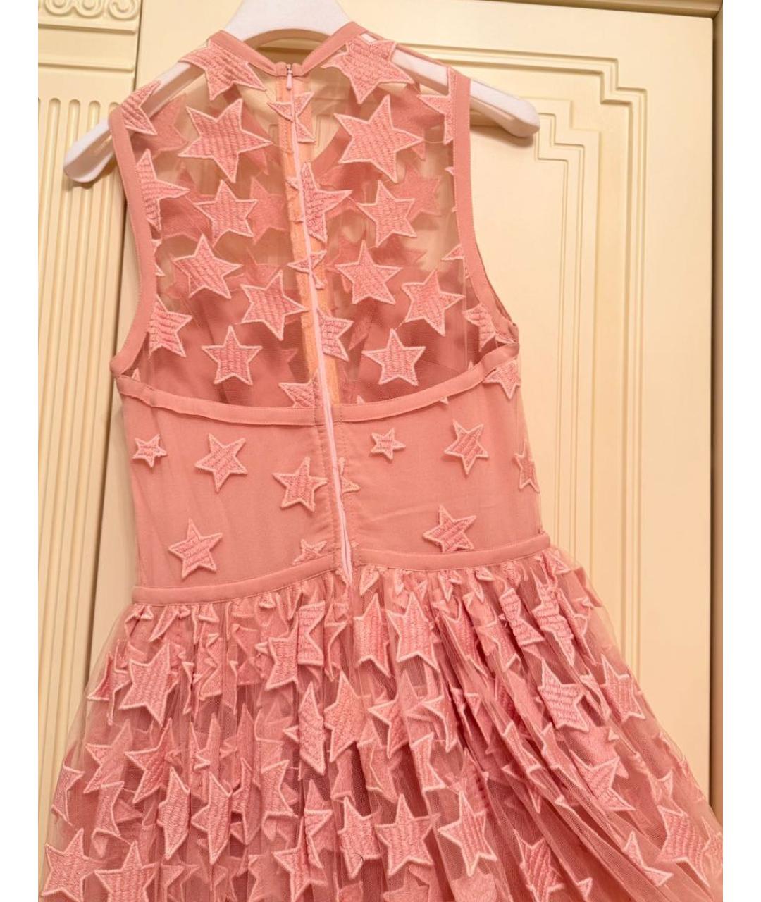 ELIE SAAB Коралловое сетчатое вечернее платье, фото 3