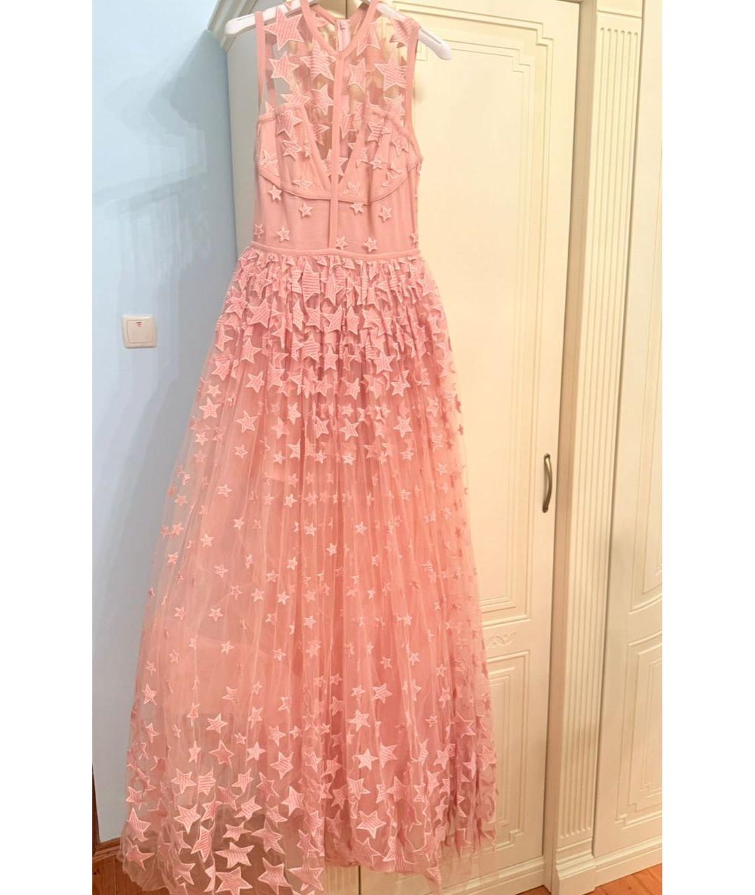 ELIE SAAB Коралловое сетчатое вечернее платье, фото 6