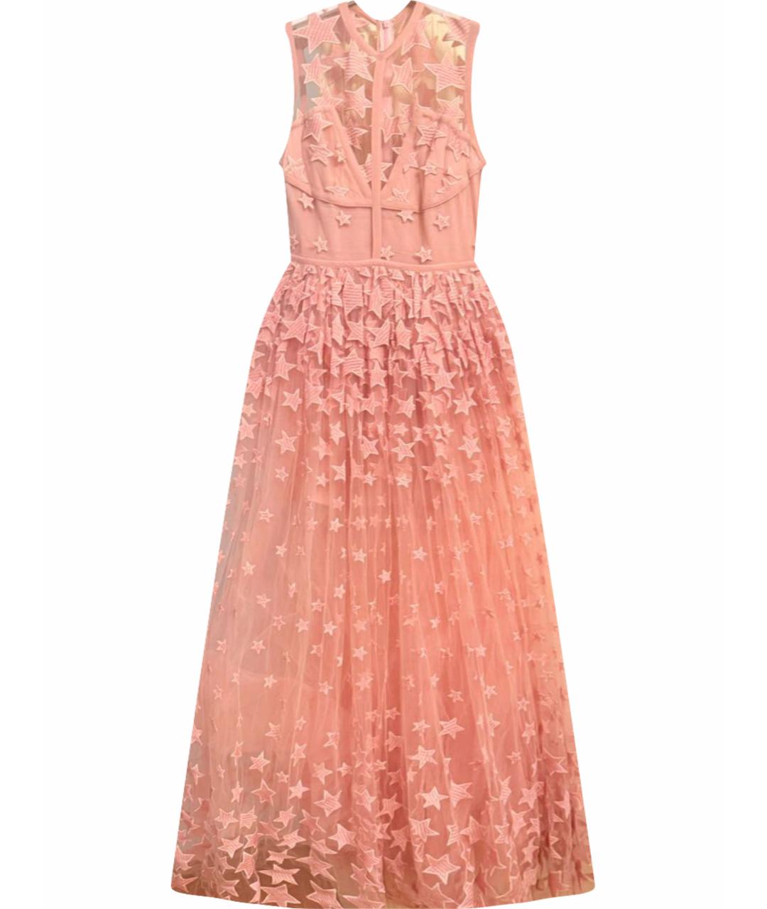 ELIE SAAB Коралловое сетчатое вечернее платье, фото 1