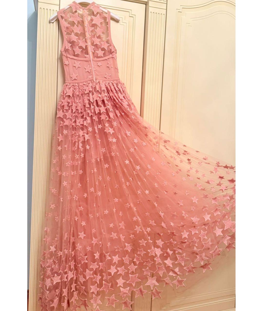 ELIE SAAB Коралловое сетчатое вечернее платье, фото 2