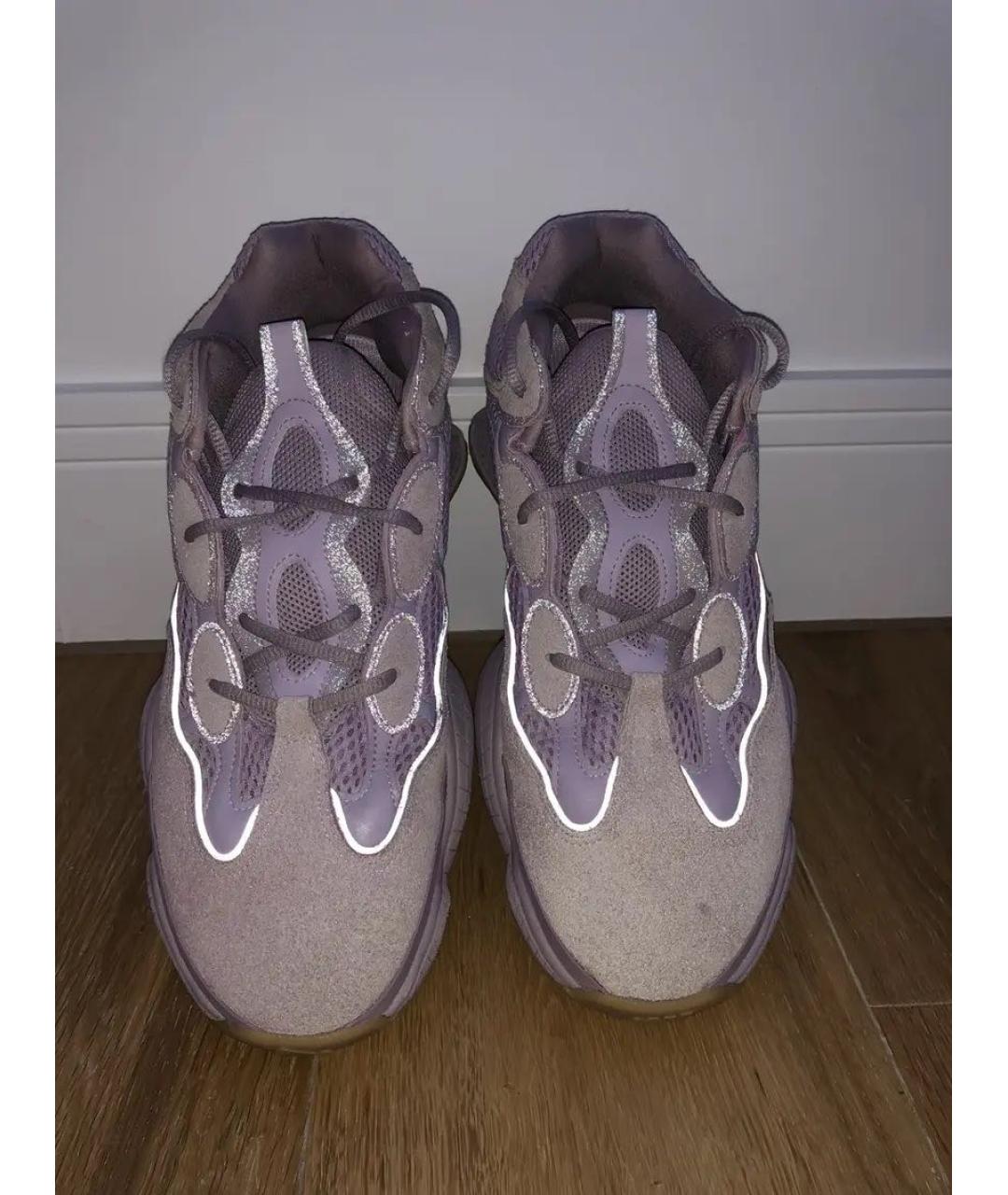 ADIDAS YEEZY Фиолетовые замшевые кроссовки, фото 3