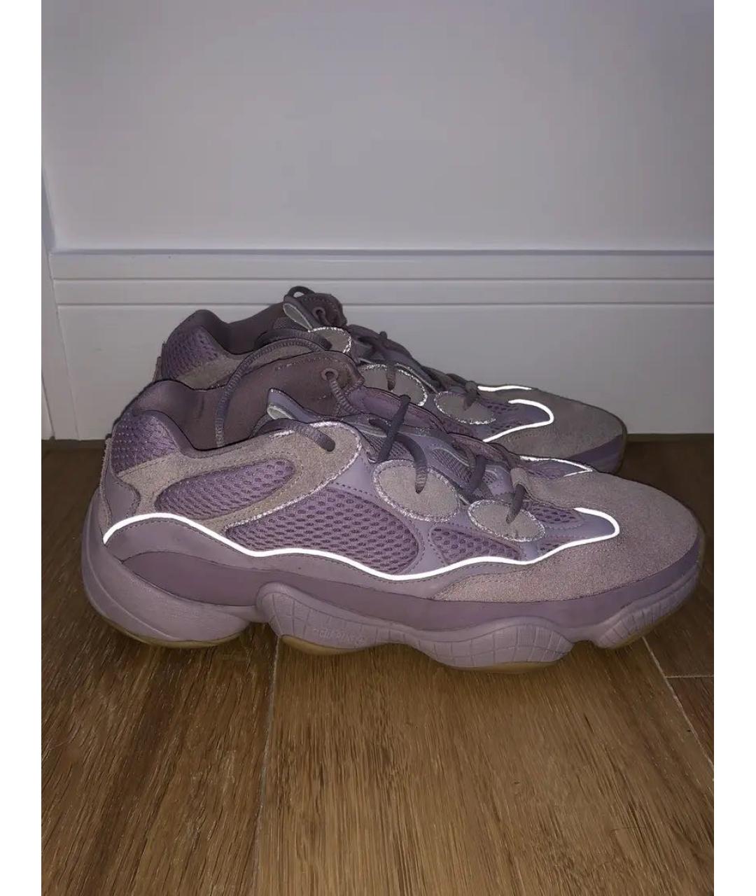 ADIDAS YEEZY Фиолетовые замшевые кроссовки, фото 4