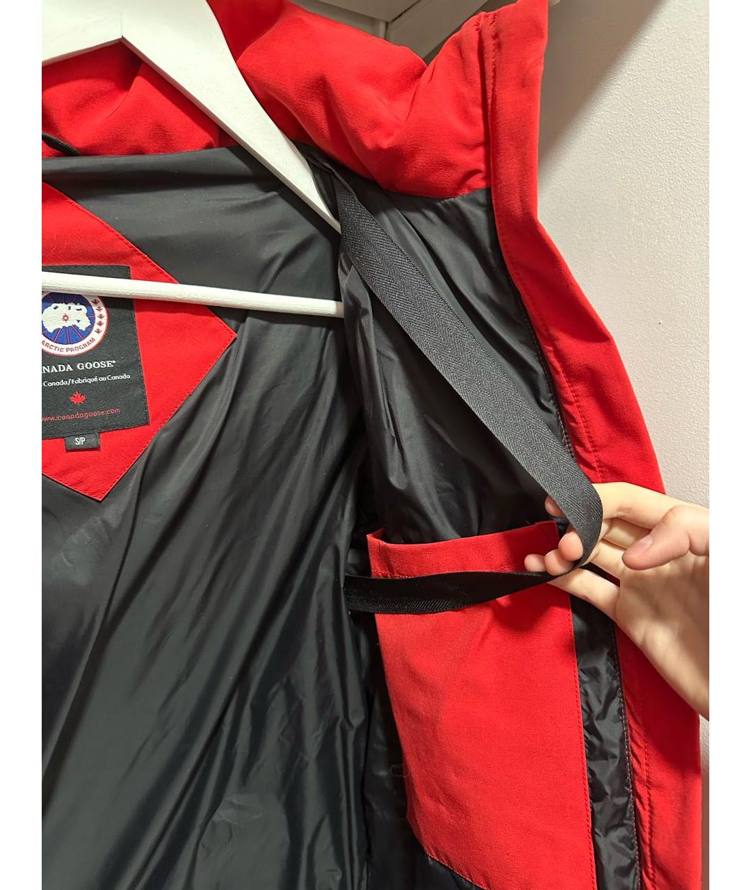 CANADA GOOSE Красный полиэстеровый пуховик, фото 8