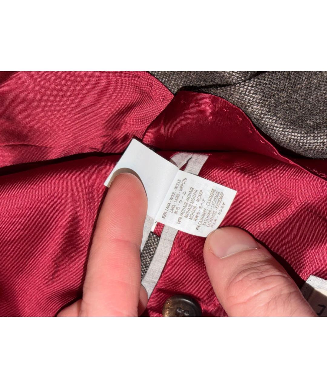 BRUNELLO CUCINELLI Коричневый классический костюм, фото 4