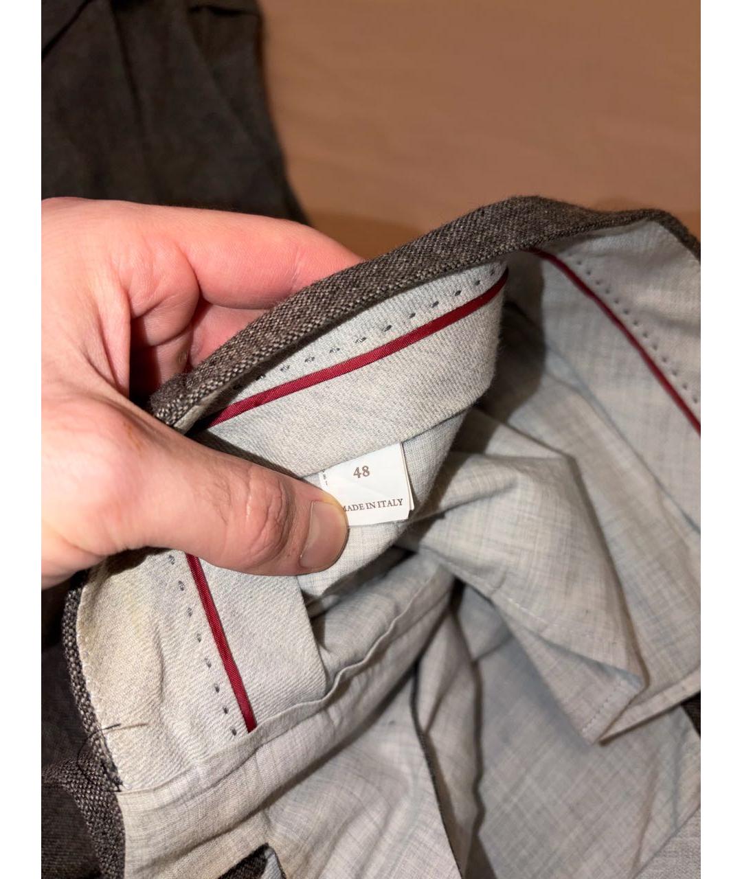 BRUNELLO CUCINELLI Коричневый классический костюм, фото 5