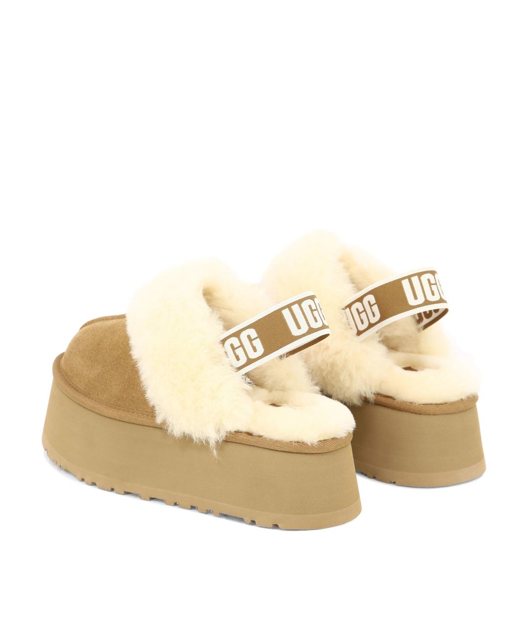 UGG AUSTRALIA Коричневые кожаные сандалии, фото 3