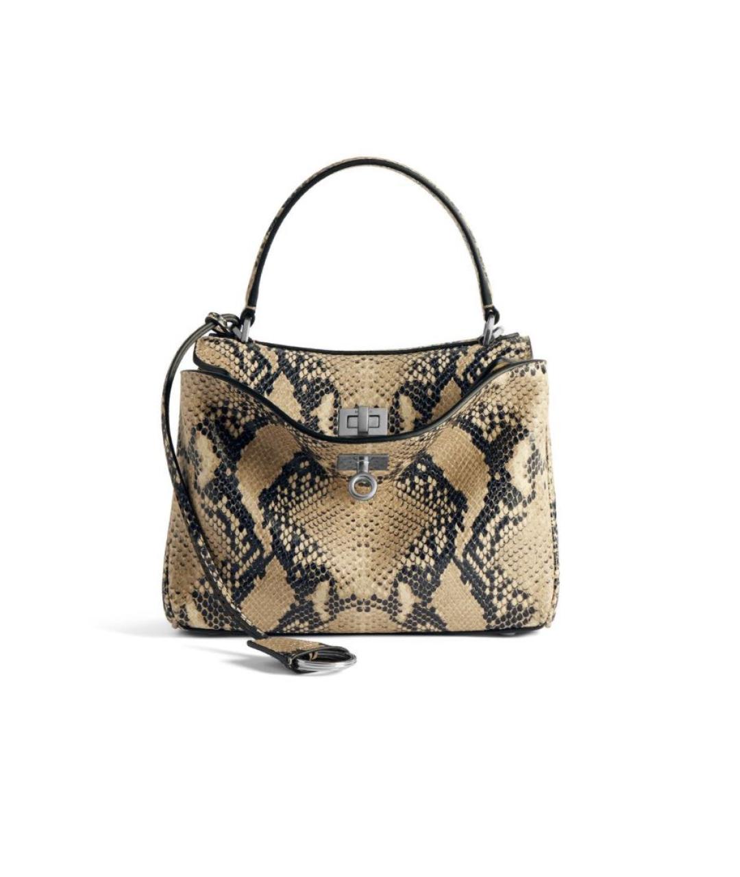 BALENCIAGA Бежевая кожаная сумка тоут, фото 4