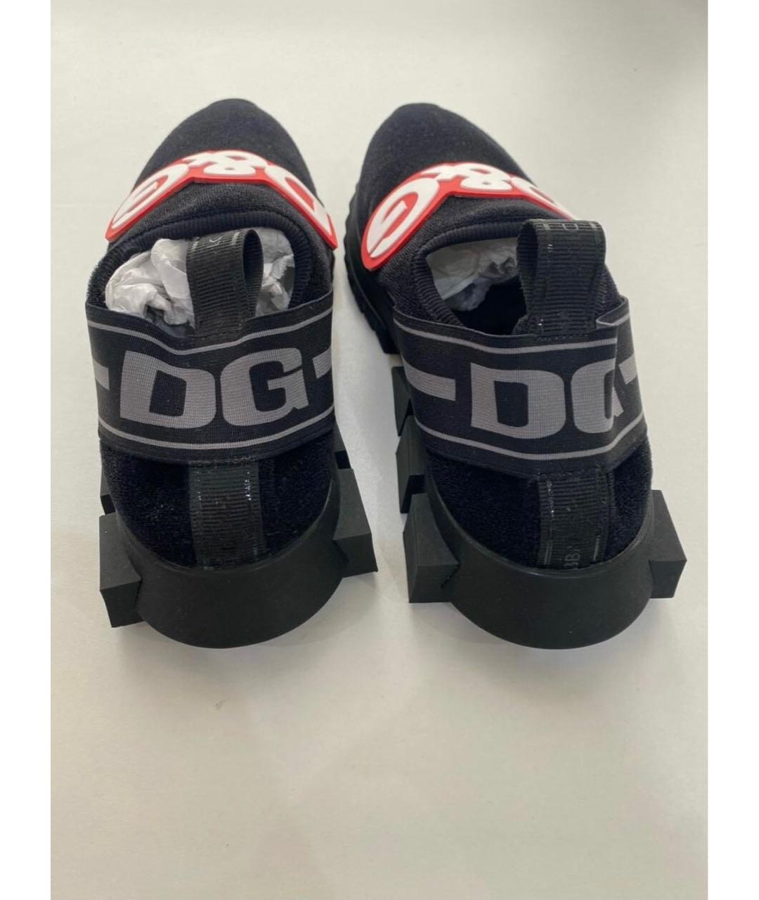 DOLCE&GABBANA Черные текстильные кроссовки, фото 4