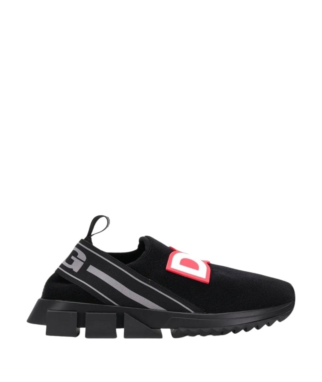 DOLCE&GABBANA Черные текстильные кроссовки, фото 1