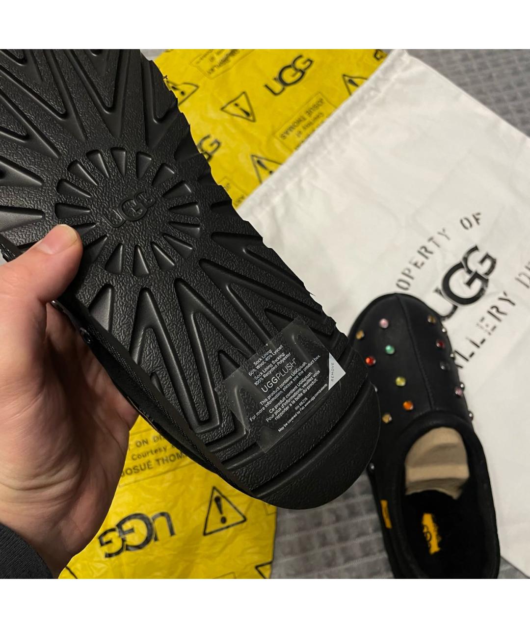 UGG AUSTRALIA Черные низкие ботинки, фото 6