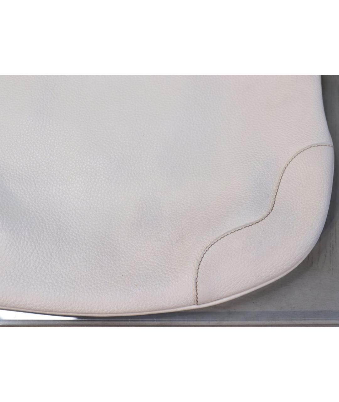 PRADA Белая кожаная сумка с короткими ручками, фото 6