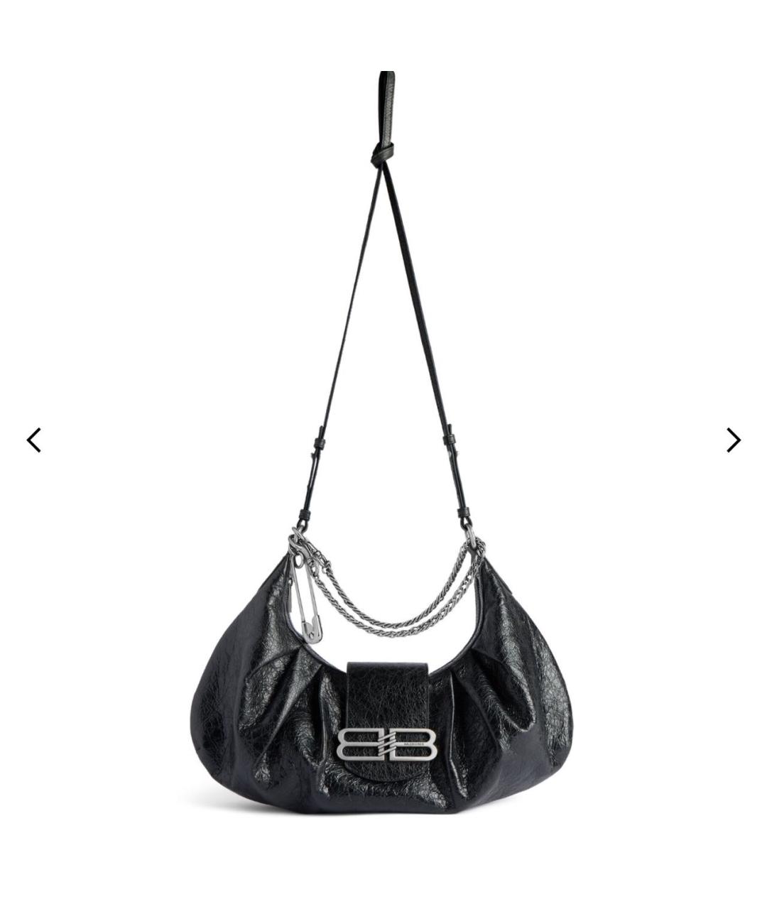 BALENCIAGA Черная кожаная сумка с короткими ручками, фото 3